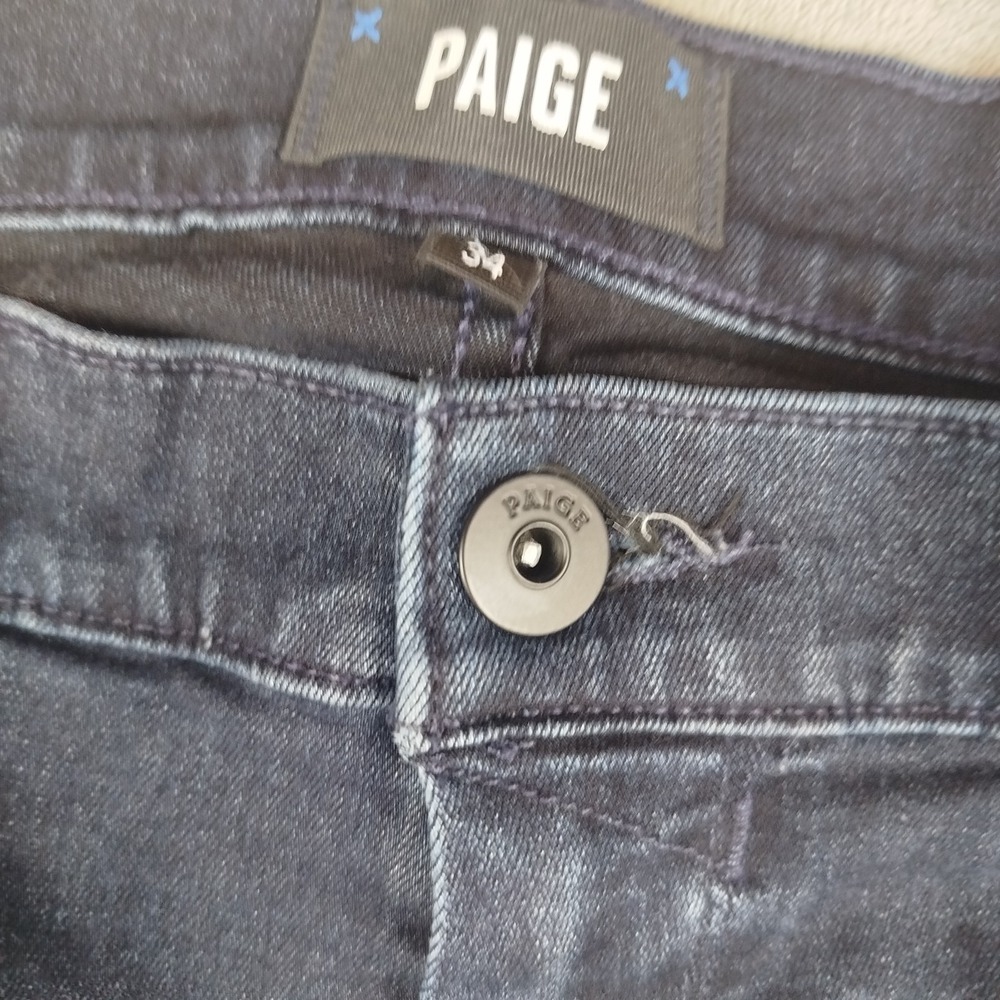 Paige Mens Lennox Jeans Stretch Dark Wash Denim‎ Mens 34x28 Slim Fit EUC - Picture 5 of 12